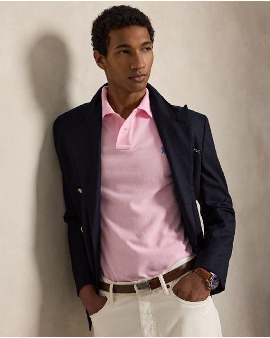 Polo Ralph Lauren Red Custom Slim Fit Mesh Polo Shirt for men
