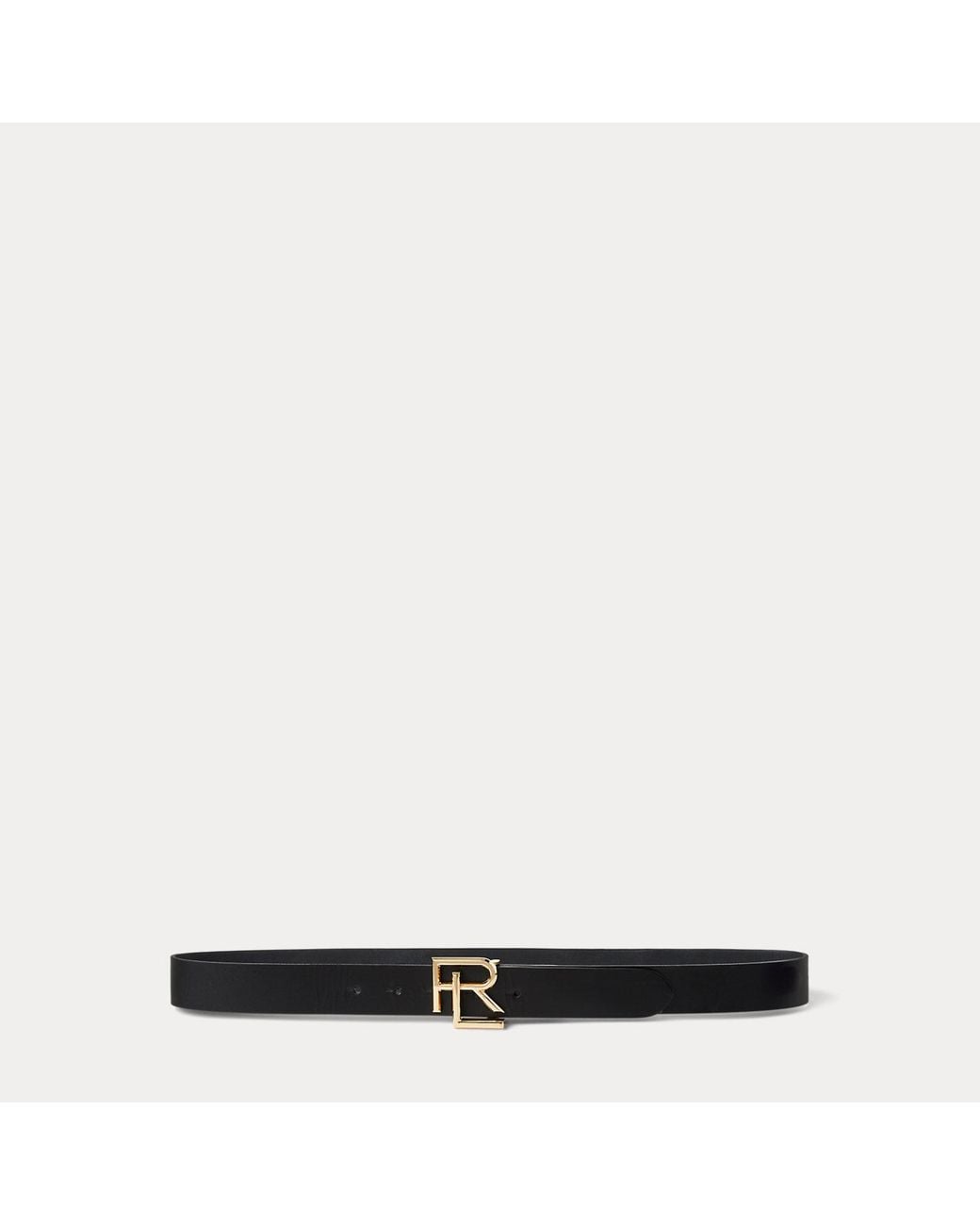 Ralph Lauren Black Rl Box Leather Belt
