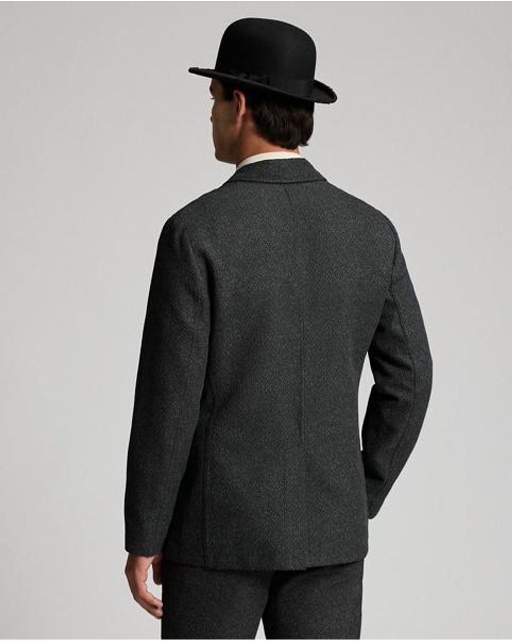 RRL Black Unconstructed Herringbone Sport Coat for men