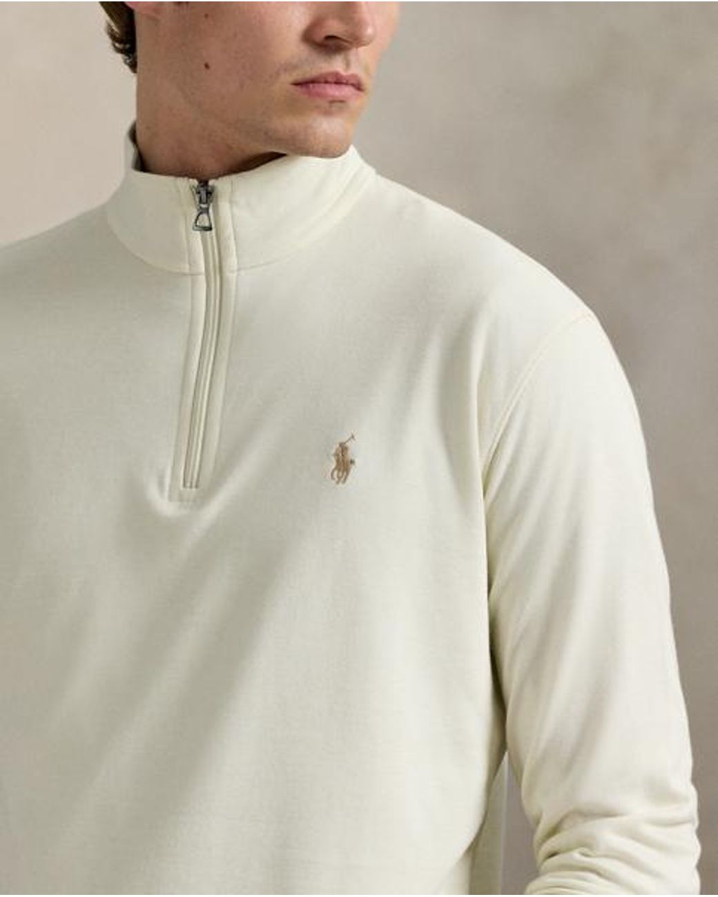 Polo Ralph Lauren Natural Luxury Jersey Quarter-zip Pullover for men