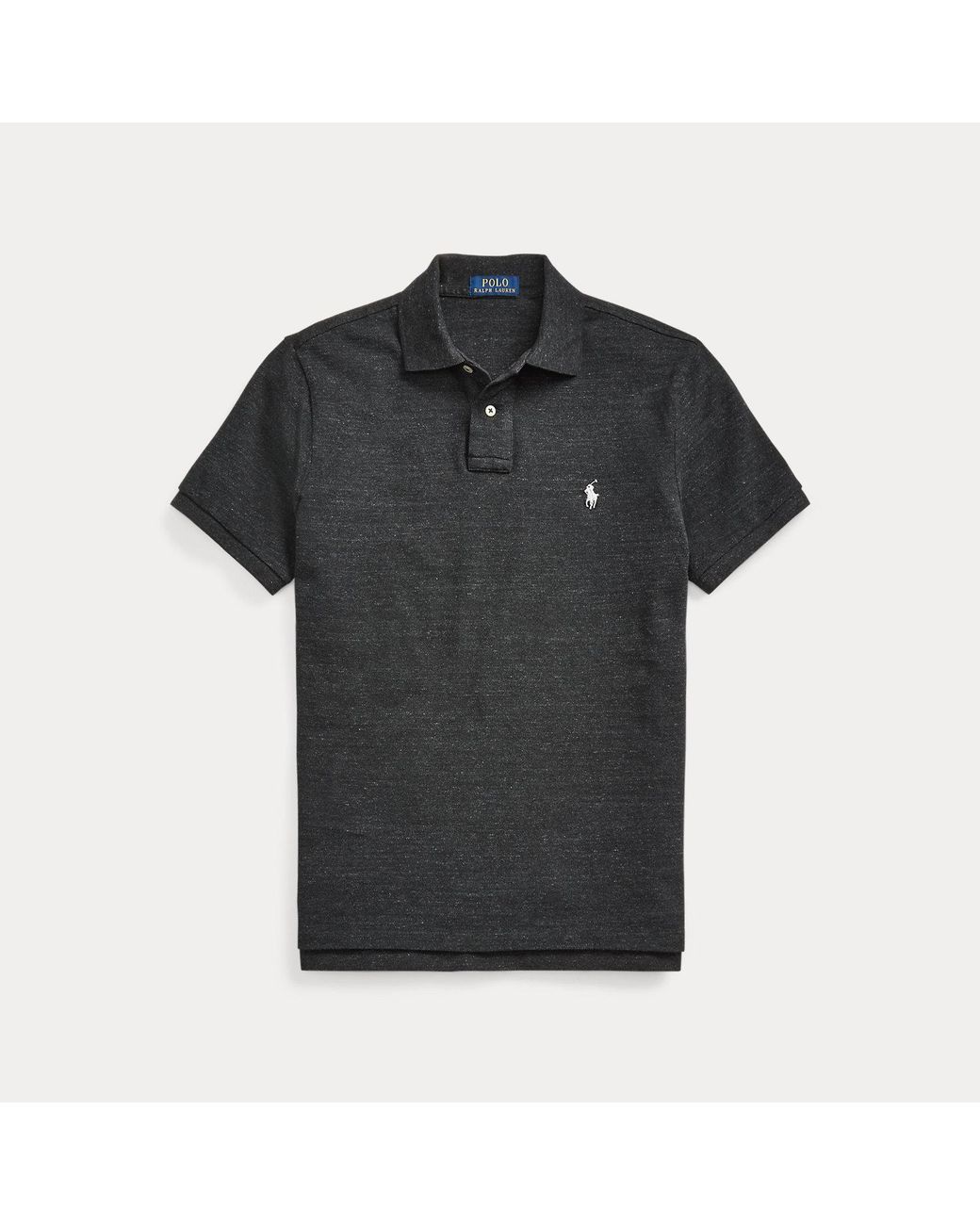 Polo Ralph Lauren Black Custom Slim Fit Mesh Polo Shirt for men