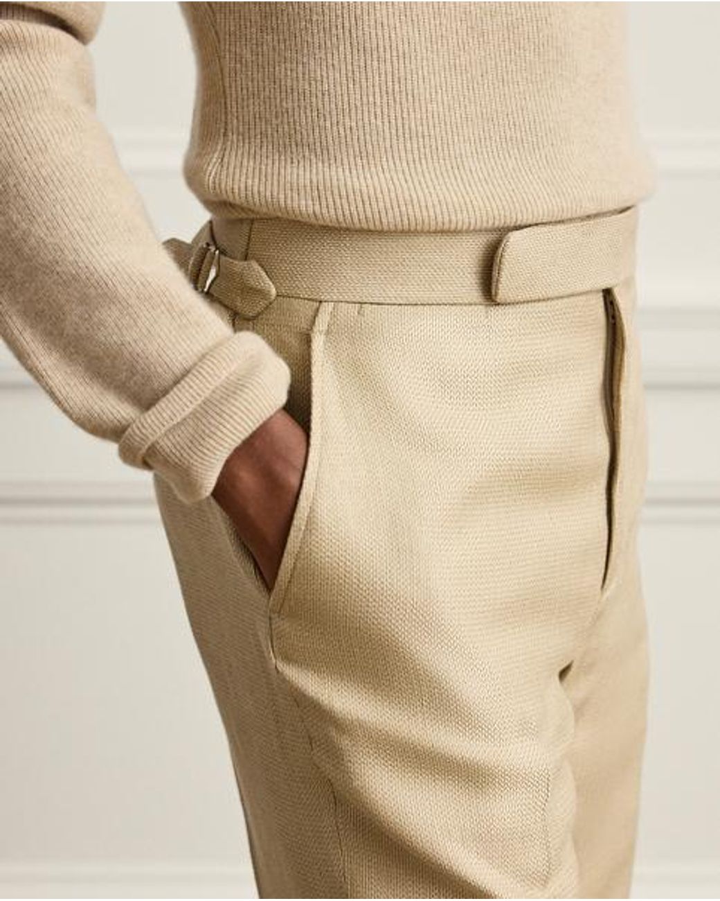 Ralph Lauren Brown Gregory Hand-Tailored Twill Suit Trouser for men