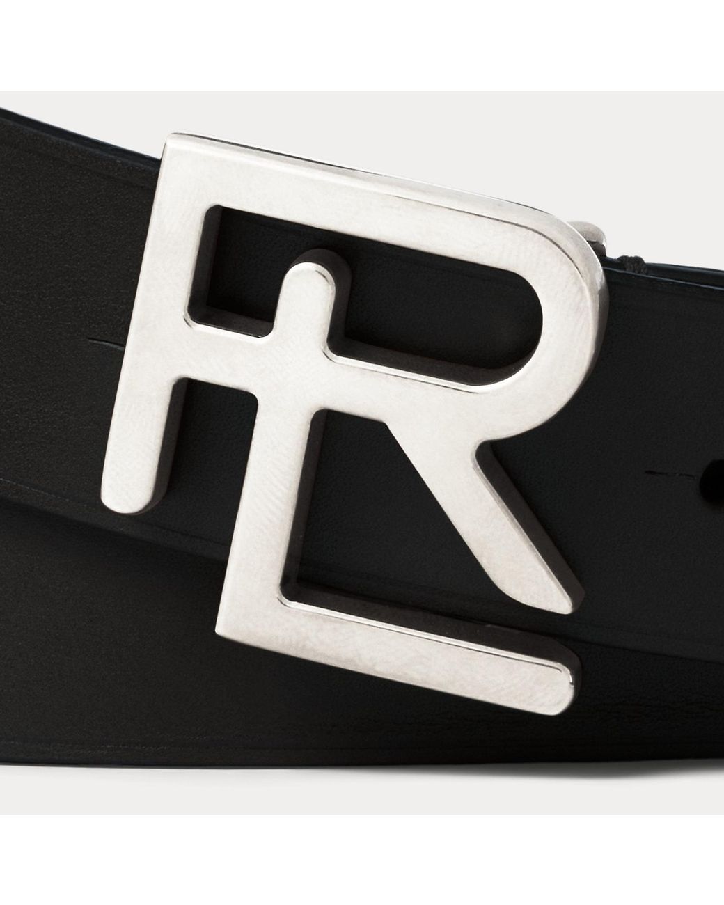 Ralph Lauren Black Rl Vachetta Leather Belt for men