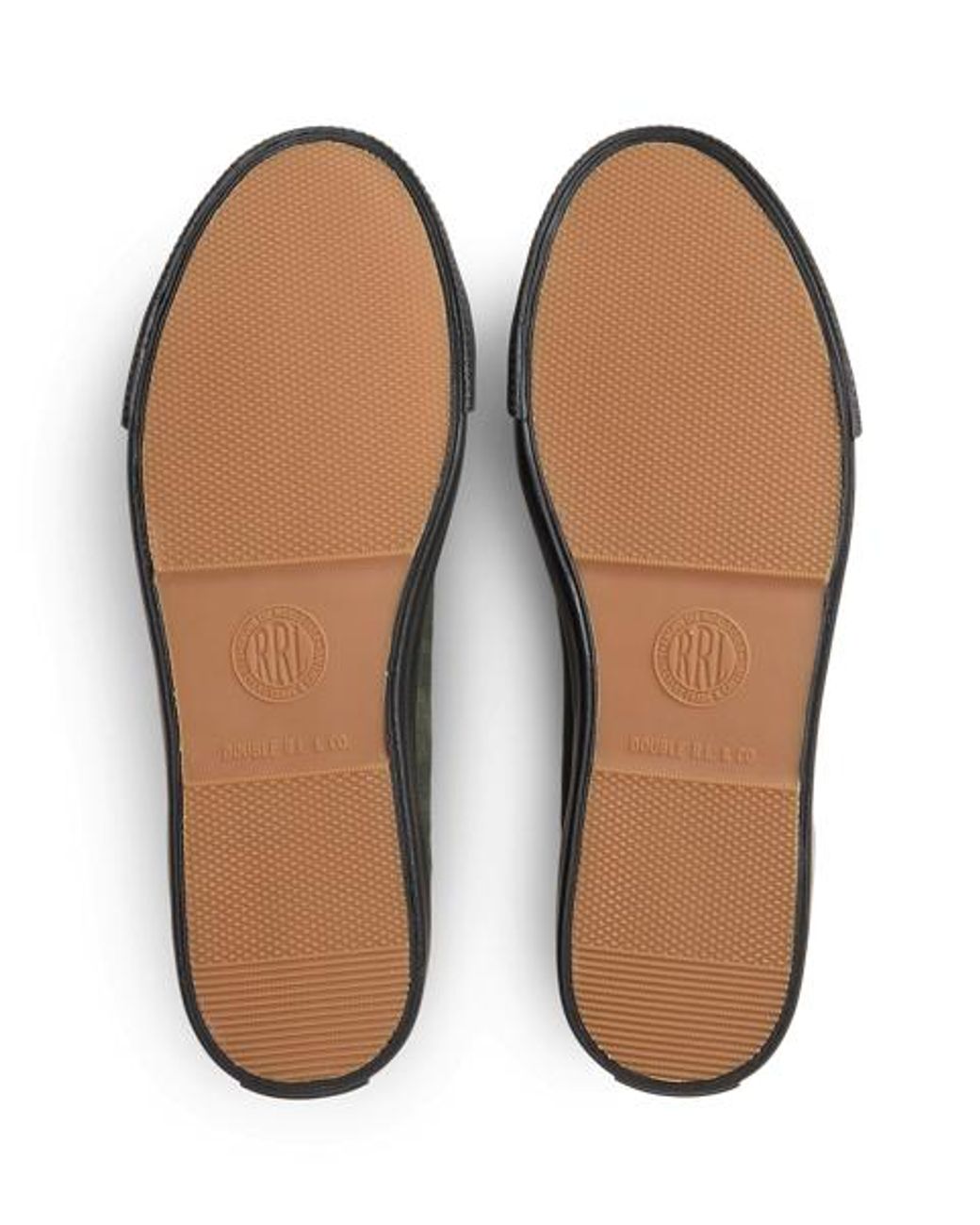 RRL Black Check-Print Oilcloth Trainer for men