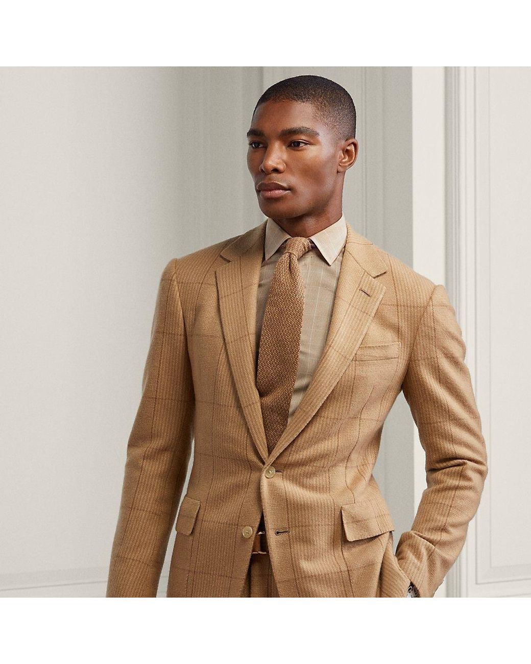 Ralph Lauren Purple Label Kent Handmade Plaid Cashmere Suit in Brown for  Men | Lyst