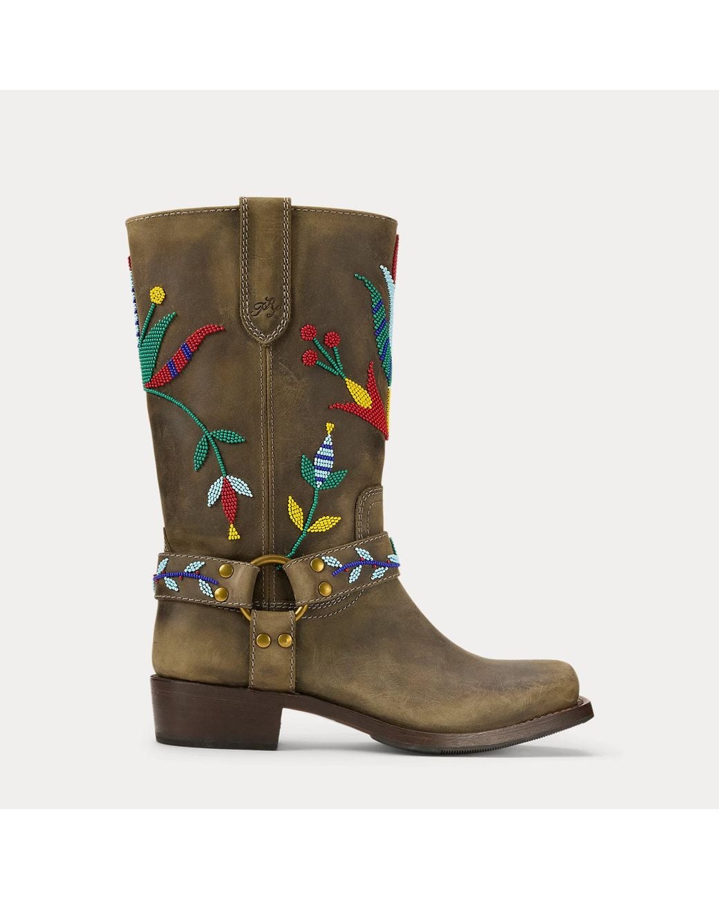 Polo Ralph Lauren Blue Prl X Tópa Leather Medicine Boot