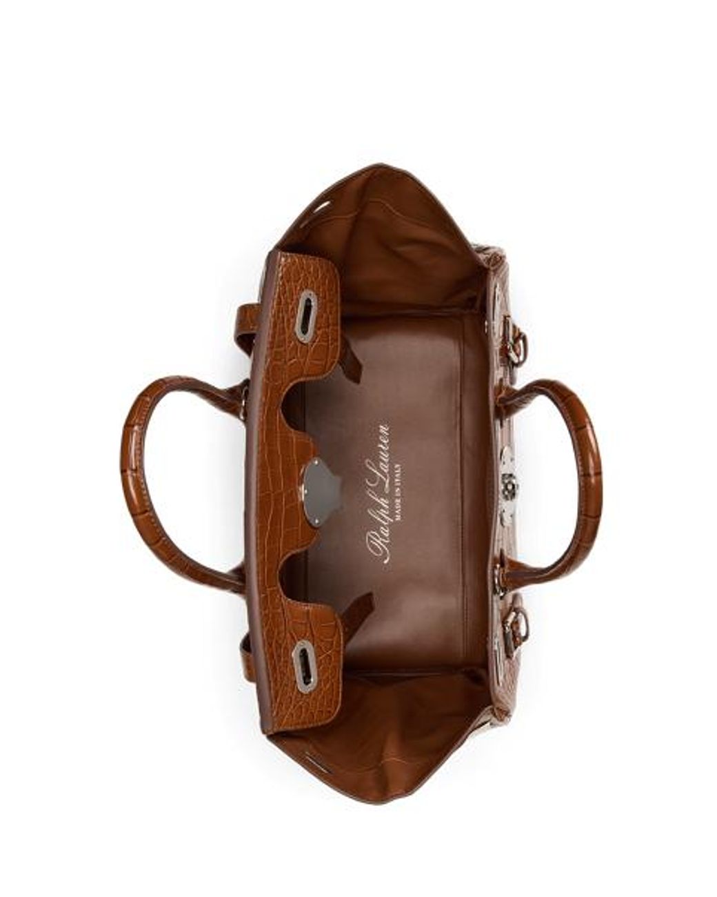 Ralph Lauren Brown Ricky 33 Alligator Bag