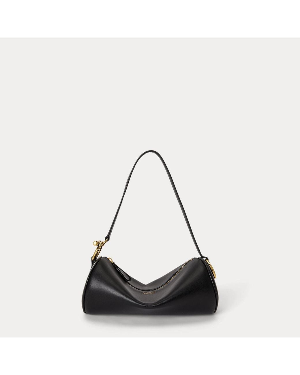 Ralph Lauren Brown Nappa Leather Medium Blaike Barrel Bag