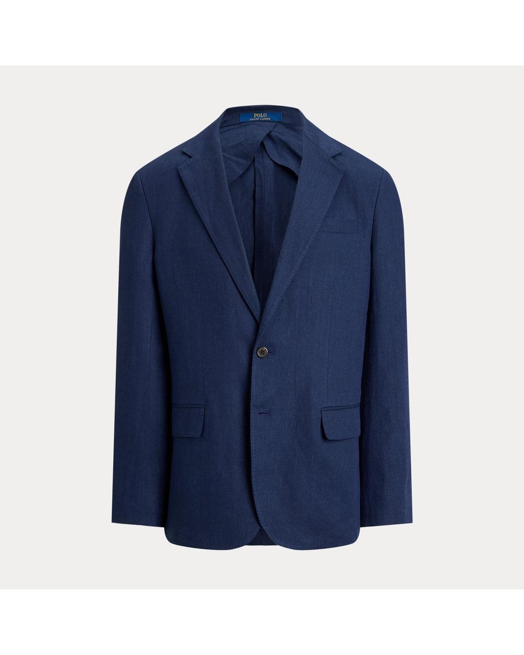 Polo Ralph Lauren Blue Polo Soft Modern Fit Linen-Blend Jacket for men