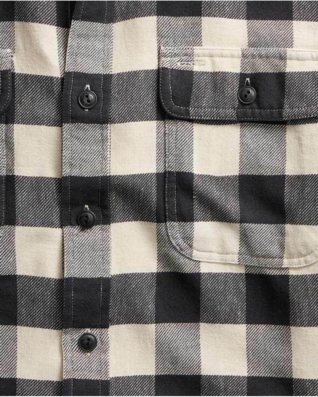 RRL Gray Buffalo Check Twill Workshirt for men
