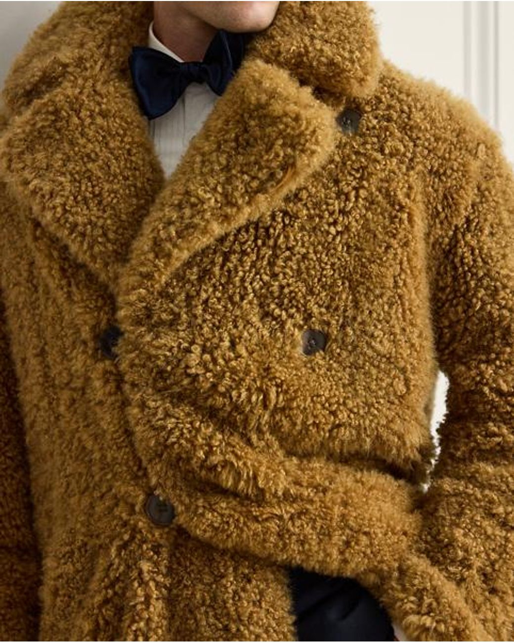 Ralph Lauren Blue Shearling Cuddle Coat for men