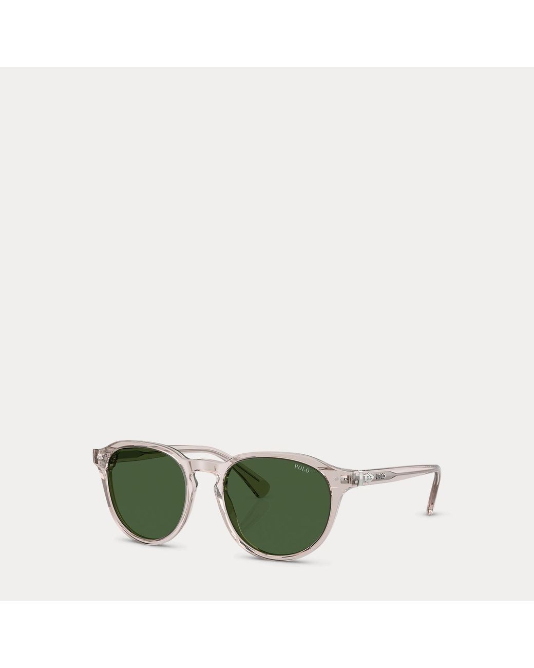 Polo Ralph Lauren Green Heritage Pen-Hinge Round Sunglasses for men