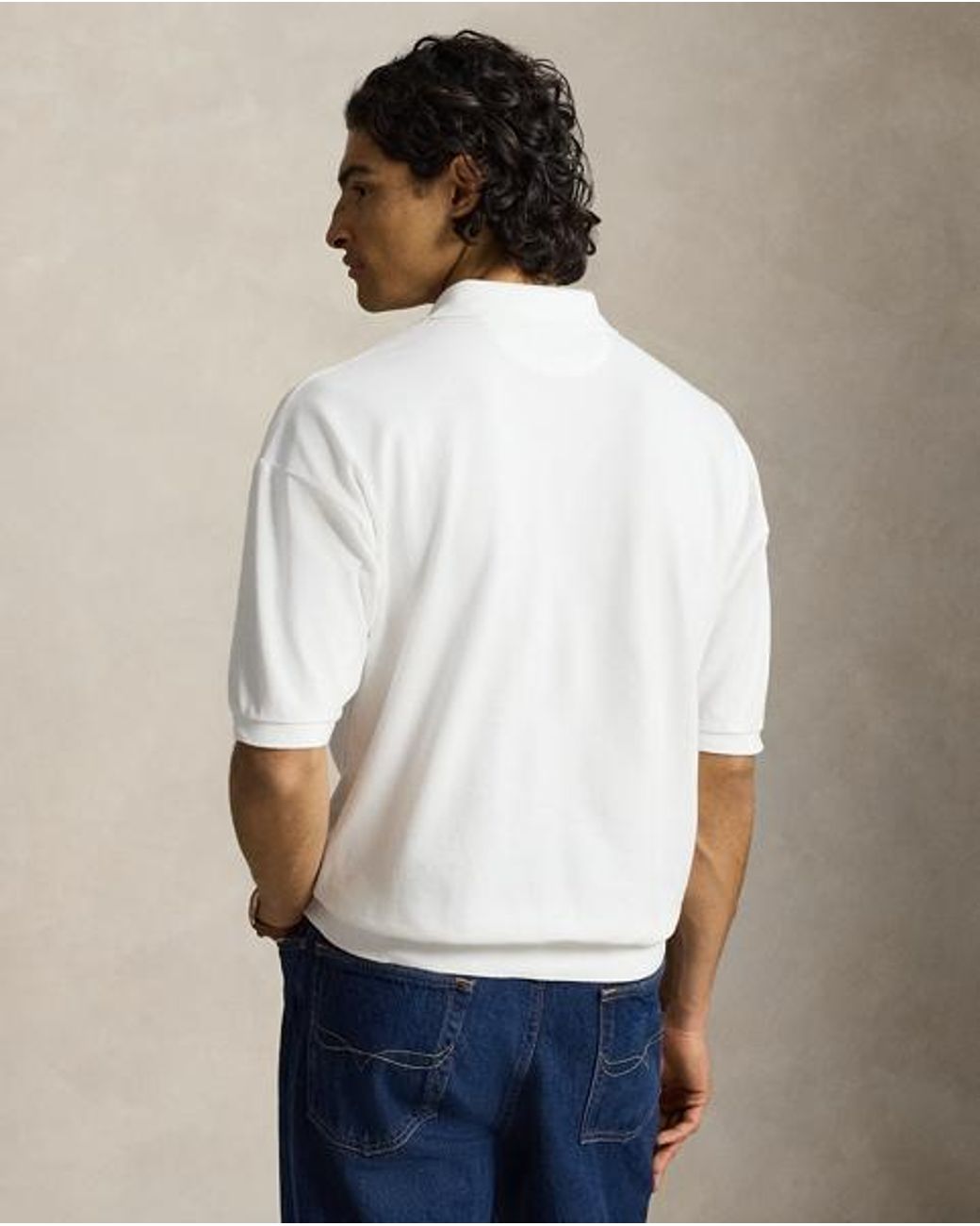 Polo Ralph Lauren White Relaxed Fit Mesh Polo Shirt for men