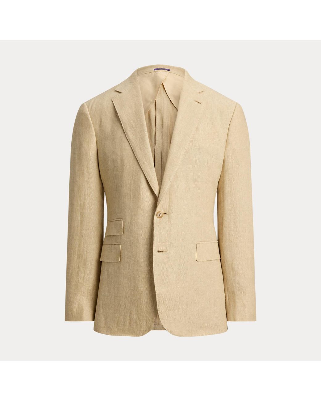 Ralph Lauren Natural Kent Hand-Tailored Linen Suit Jacket for men