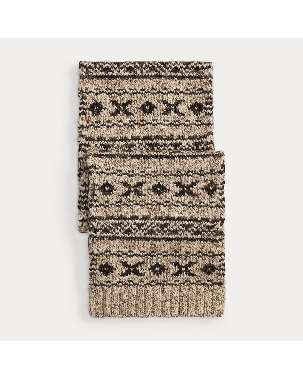 RRL Natural Fair Isle Wool-Blend Scarf for men