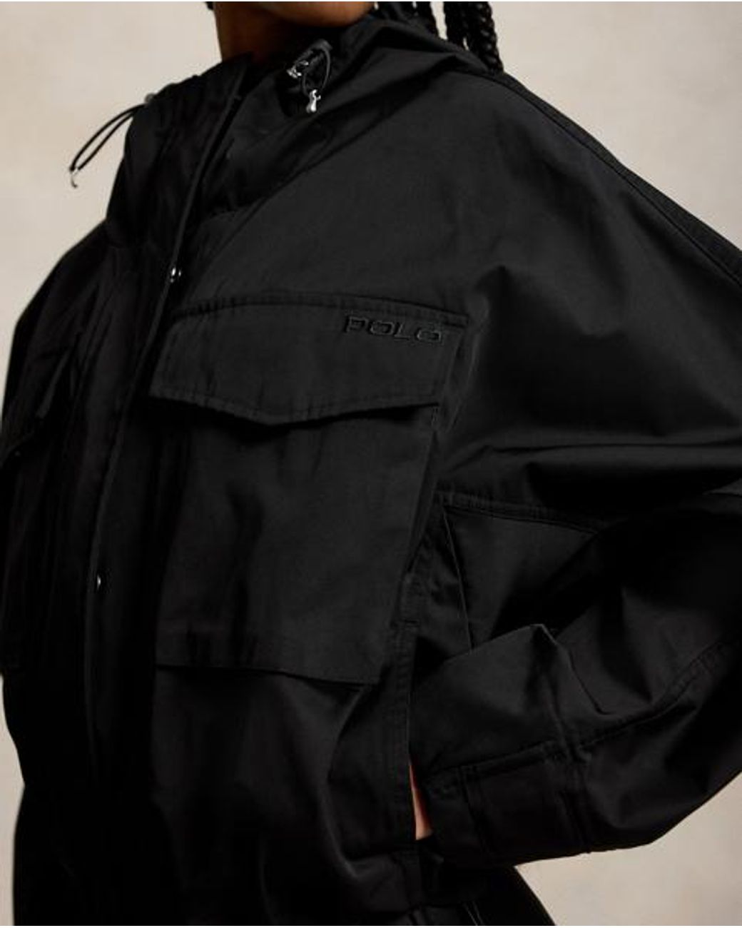 Polo Ralph Lauren Black Cropped Windbreaker
