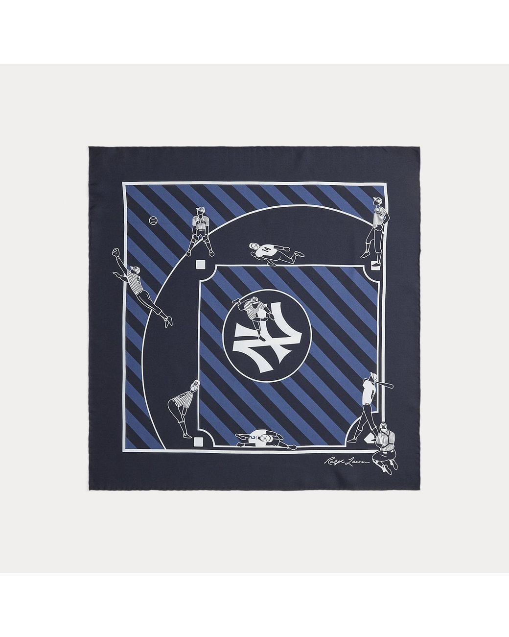 Ralph Lauren Blue Ralph Lauren Lauren Yankees Silk Square Scarf for men