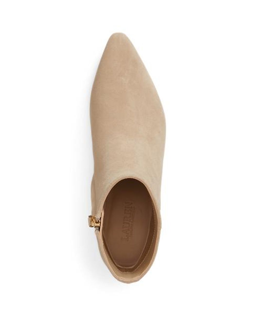 Ralph Lauren Natural Francesca Suede Bootie