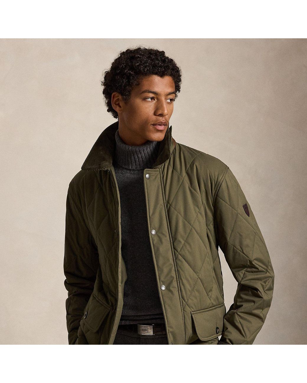 Polo Ralph Lauren Green The Beaton Quilted Car Coat for men
