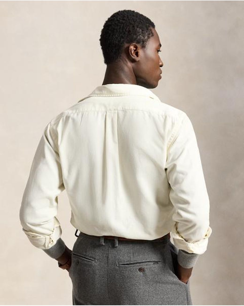 Polo Ralph Lauren White Custom Fit Corduroy Shirt for men