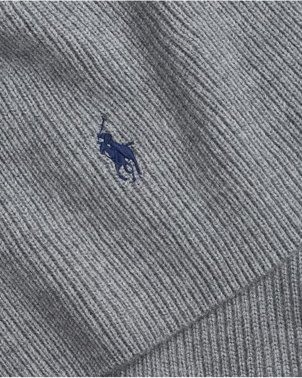 Polo Ralph Lauren Gray Signature Pony Wool Scarf for men