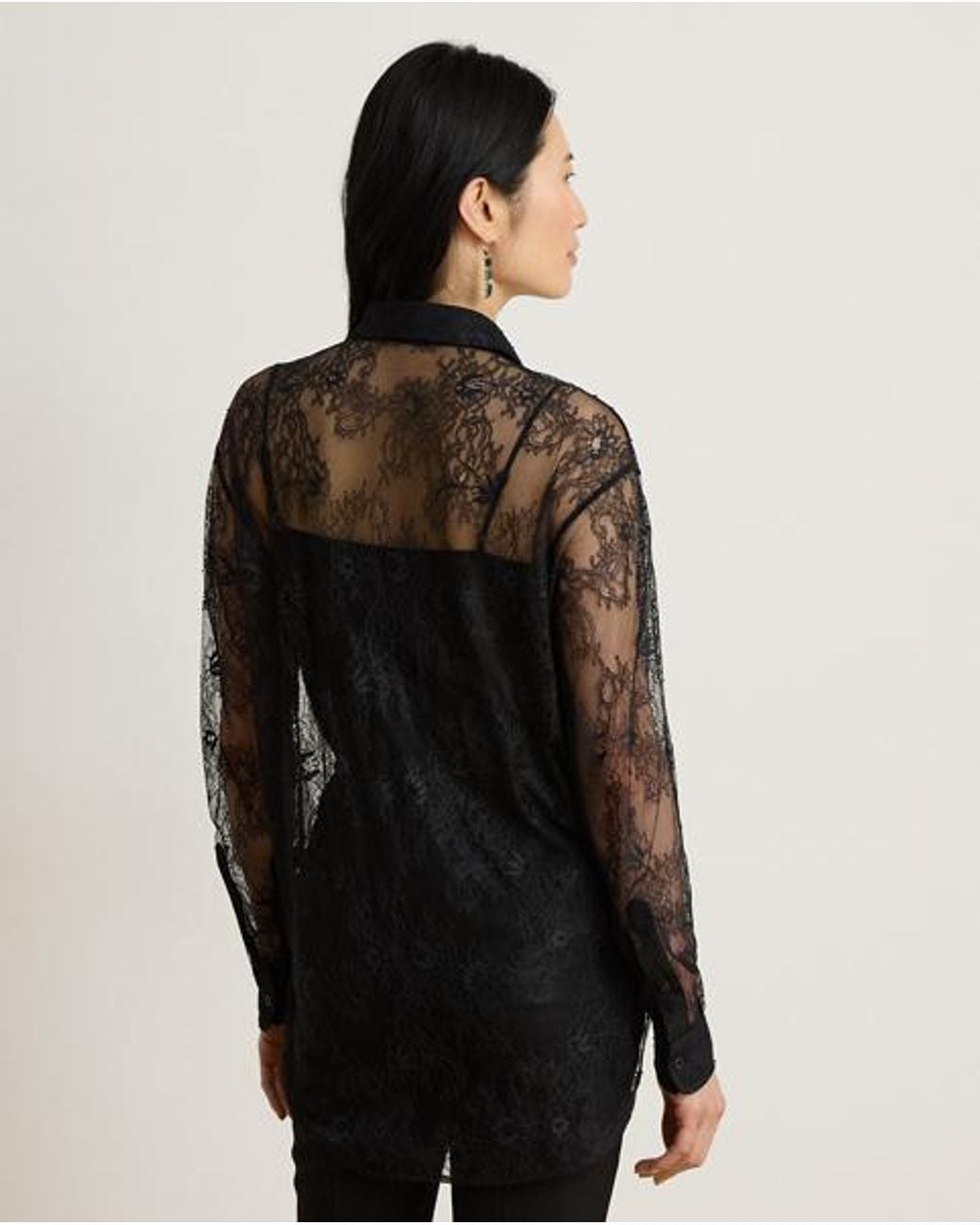Ralph Lauren Black Ralph Relaxed Fit Floral Lace Shirt