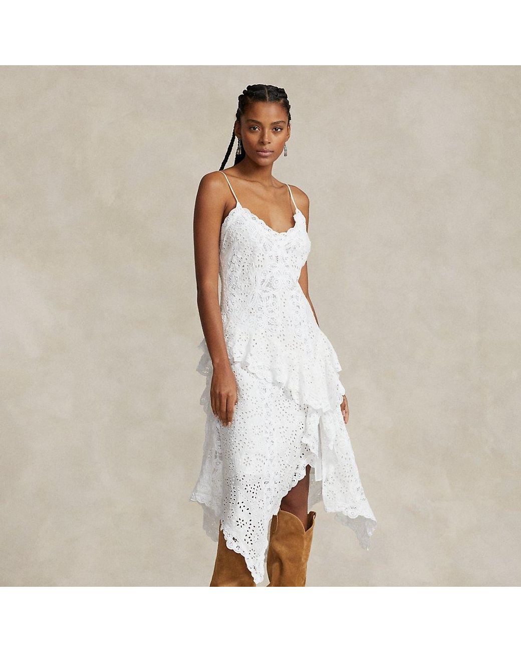 Ralph lauren white lace dress hotsell