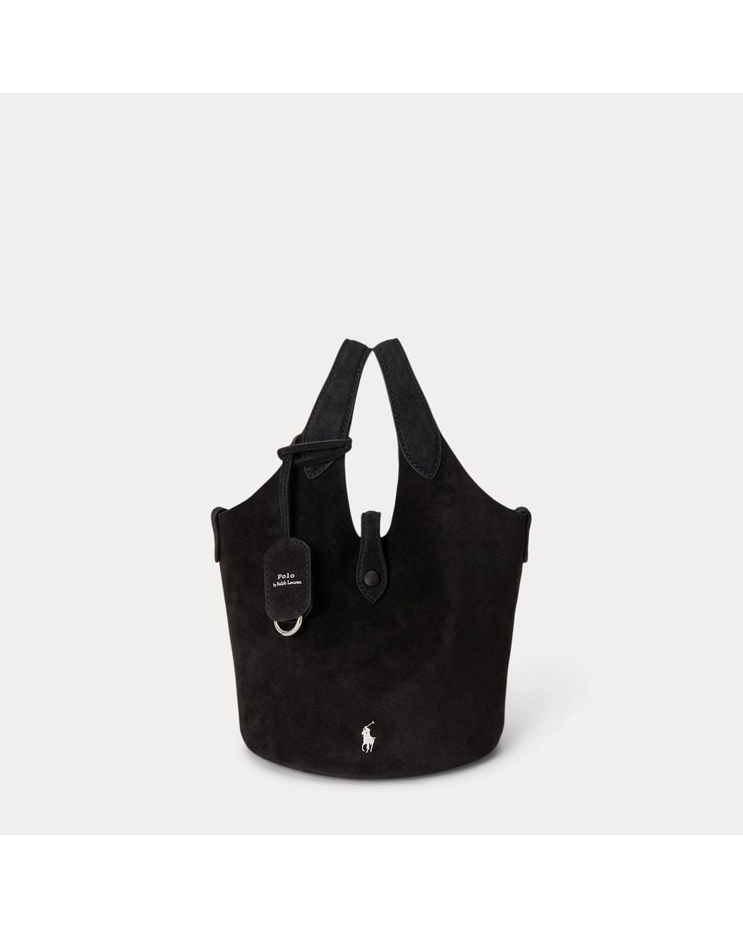 Polo Ralph Lauren Black Polo Play Suede Small Tote & Crossbody