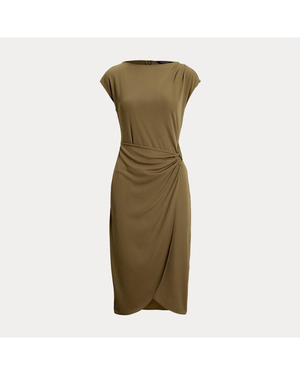 Ralph Lauren Ring-Trim Jersey Cap-Sleeve Dress in Green | Lyst UK Ralph Lauren Ring-Trim Jersey Cap-Sleeve Dress in Green | Lyst UK