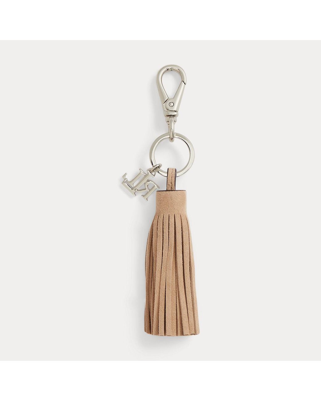 Ralph Lauren Metallic Logo & Suede Tassel Charm