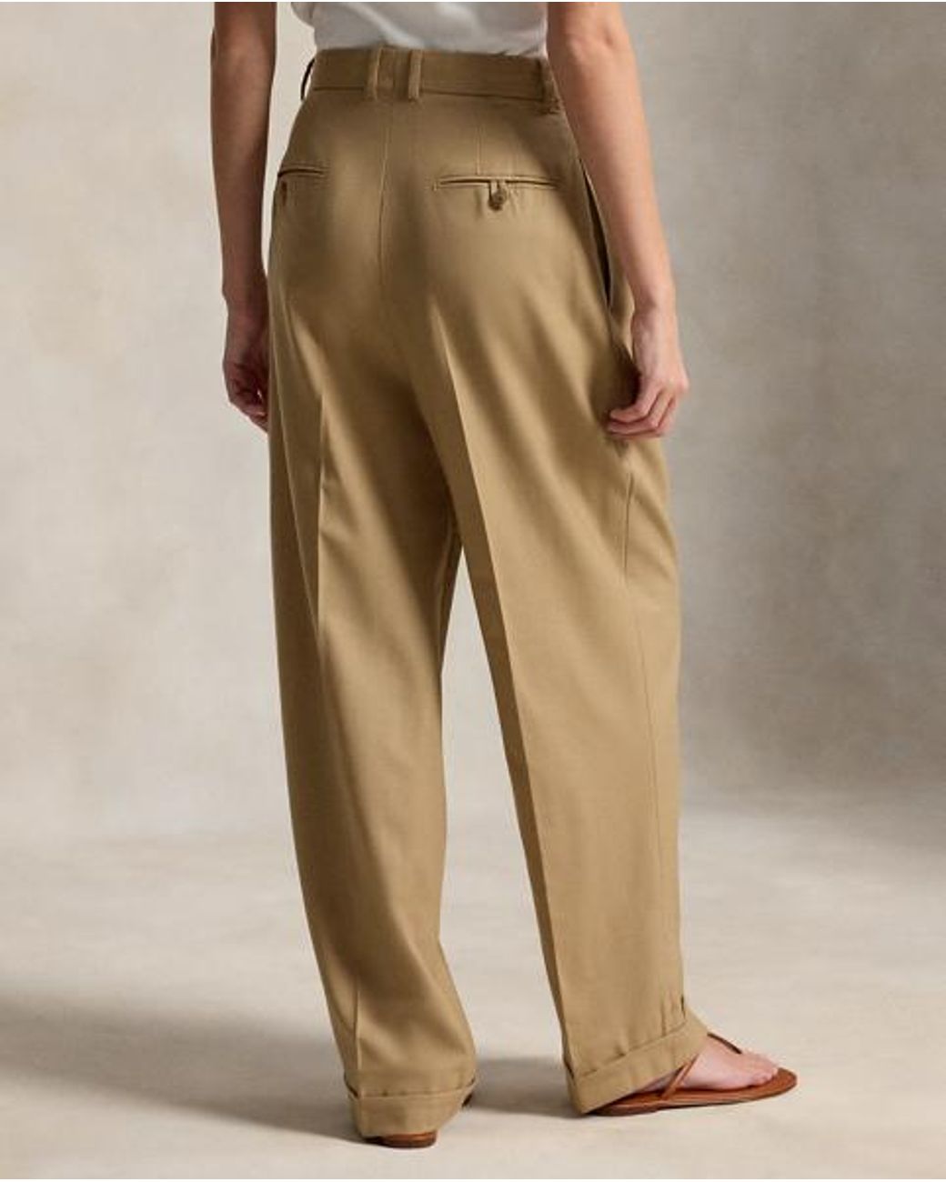 Polo Ralph Lauren Natural Wool-Blend Straight-Leg Trouser