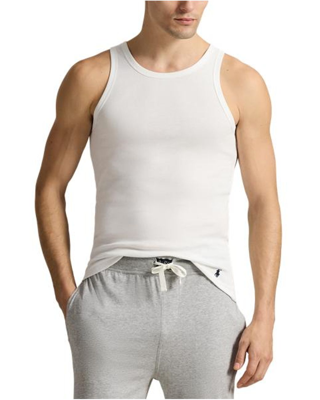 Polo Ralph Lauren White Classic Tank Undershirt 2-Pack for men