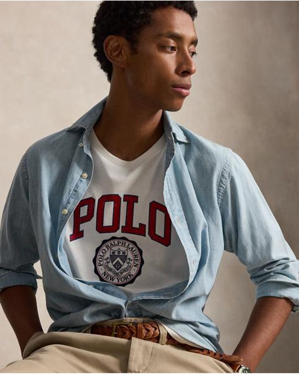 Polo Ralph Lauren White Custom Slim Fit Logo T-Shirt for men