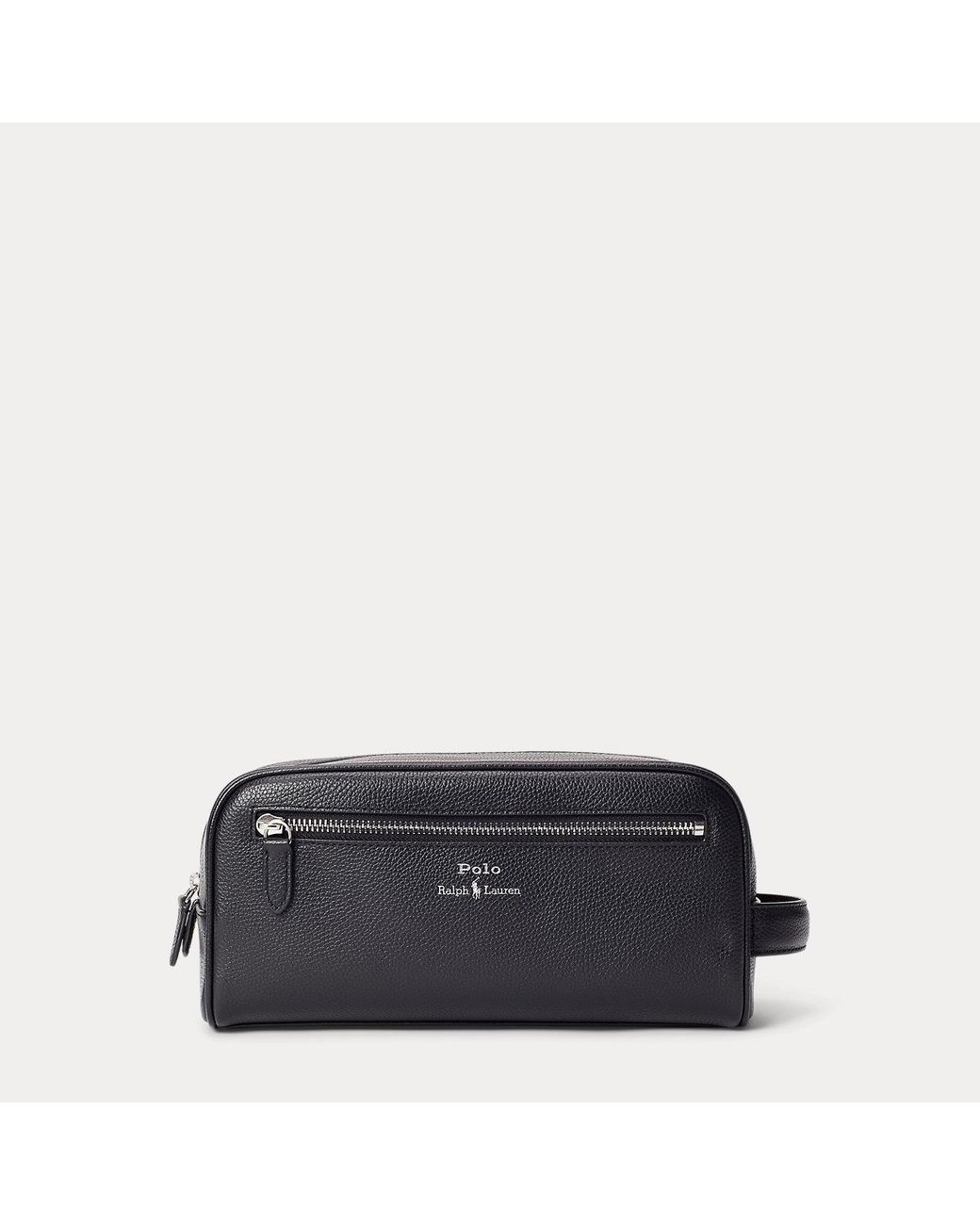 Polo Ralph Lauren Black Smooth Leather Travel Case for men