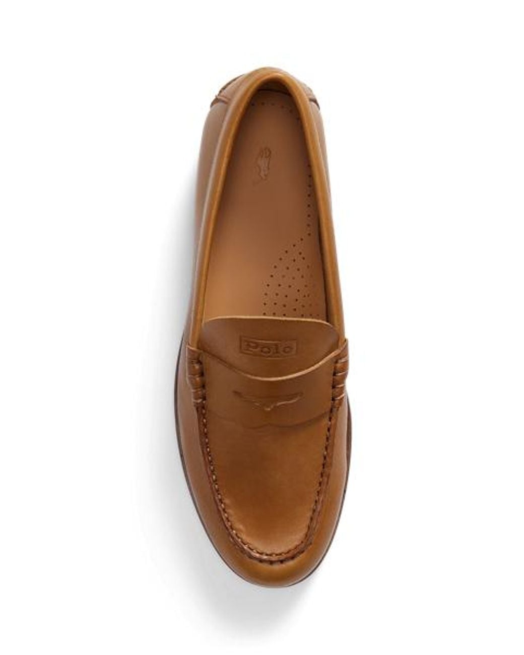 Ralph Lauren Brown Calfskin Leather Loafer