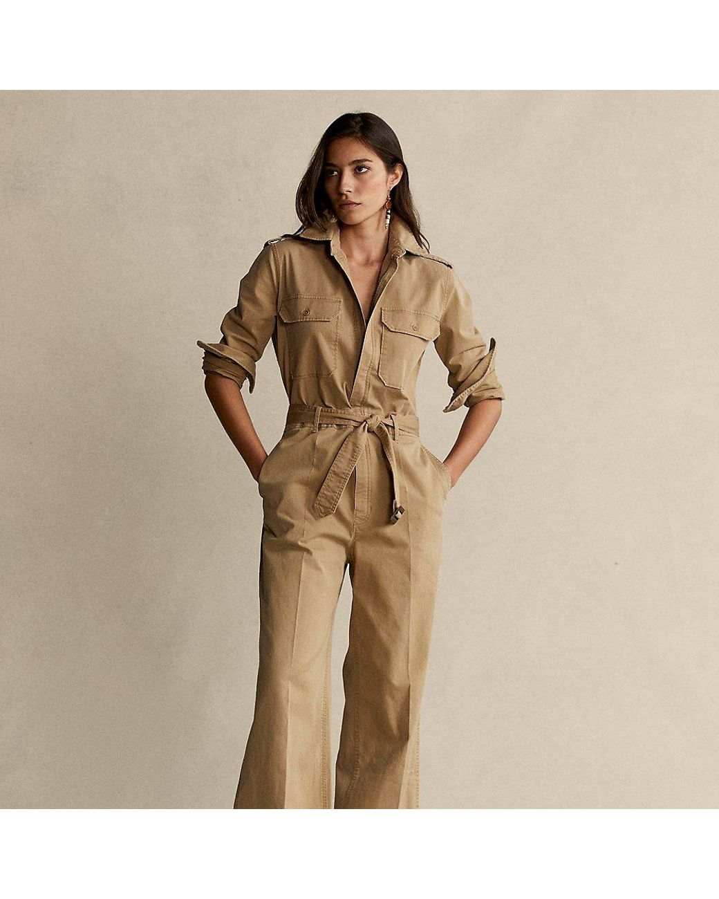 Cotton twill jumpsuit hotsell