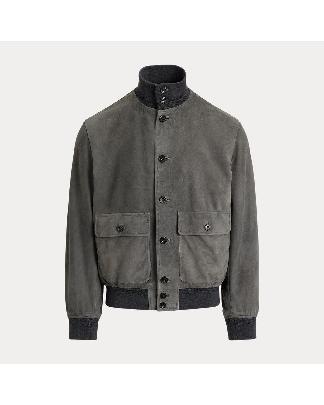 Ralph Lauren Gray Suede Jacket for men