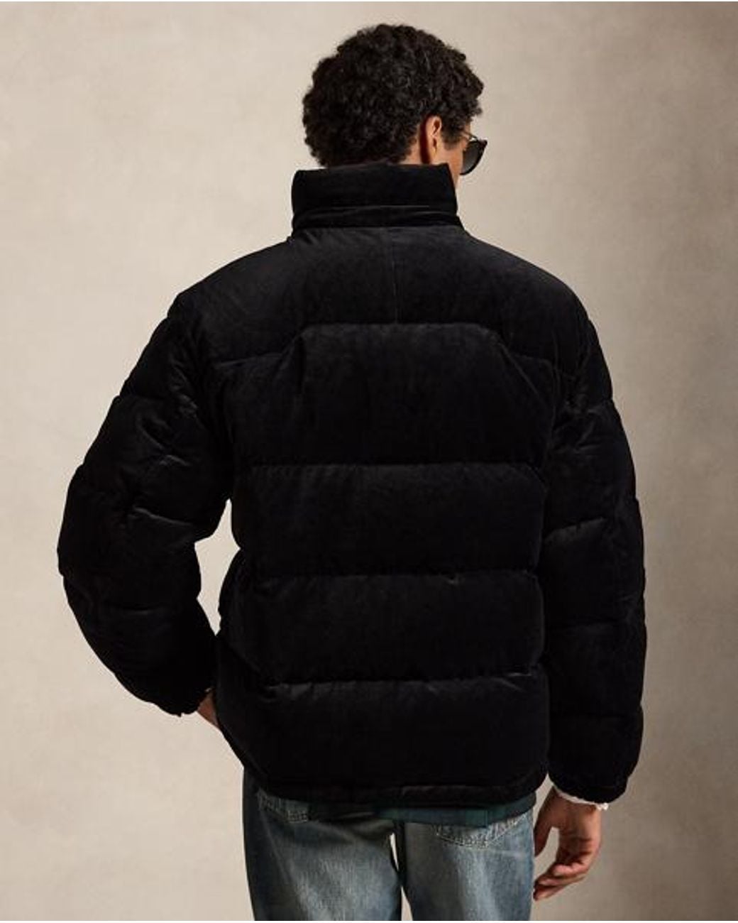 Polo Ralph Lauren Black Polo Ralph Lauren Lauren Yankees Velvet Jacket for men