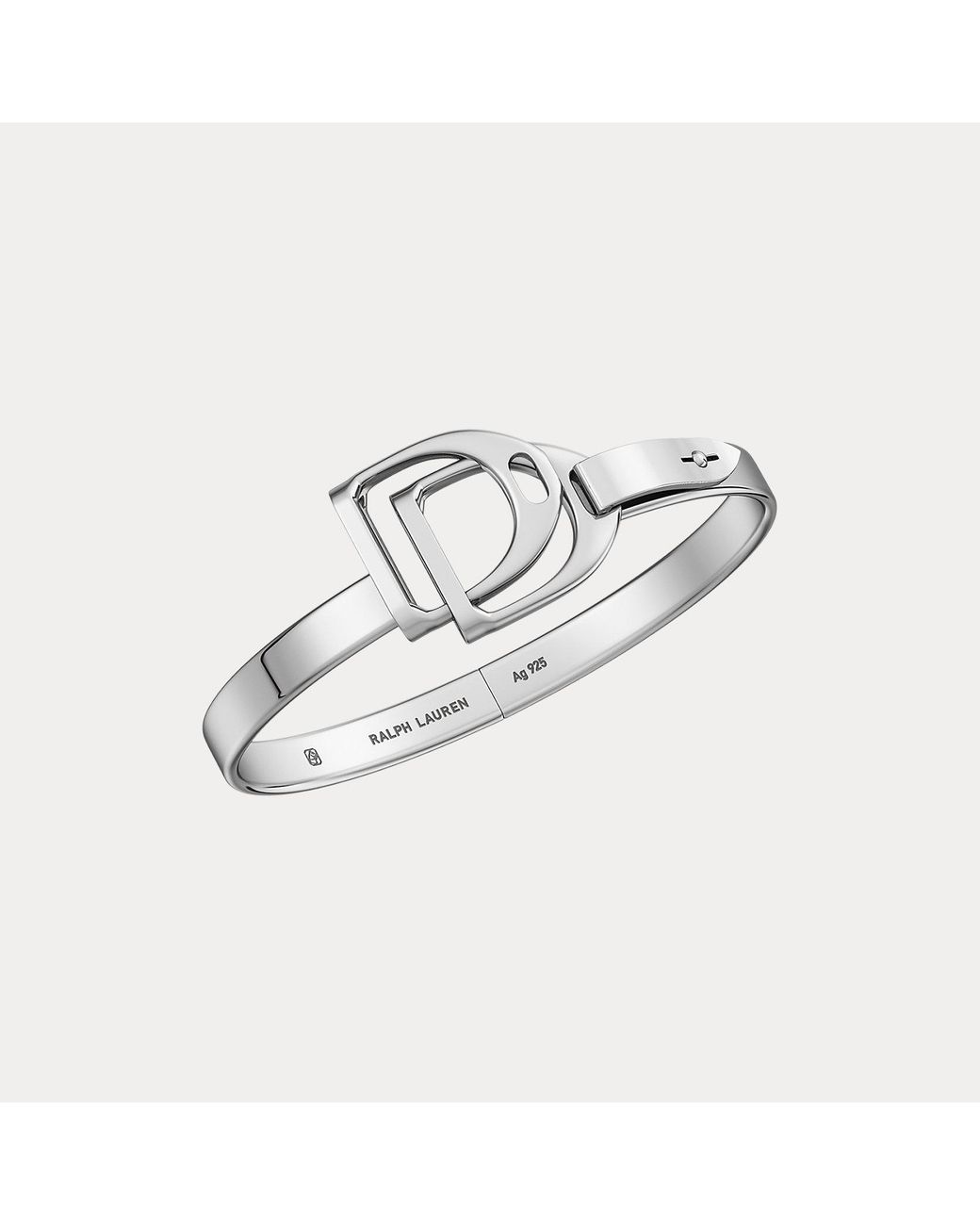 Ralph Lauren Metallic Sterling Silver Double-stirrup Bangle