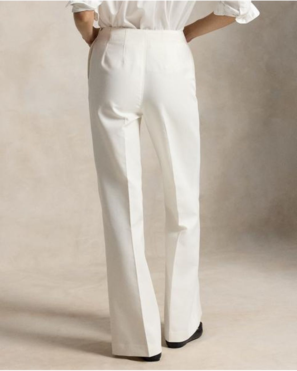 Polo Ralph Lauren White Beaton Cotton-Wool Lace-Up Trouser