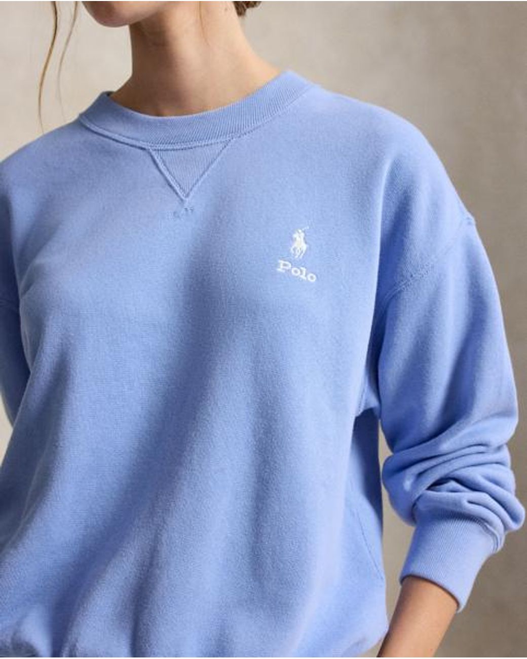 Polo Ralph Lauren Blue Fleece Logo Crewneck