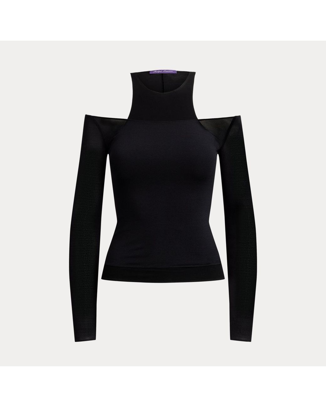 Ralph Lauren Black Maxine Layered Jersey Top