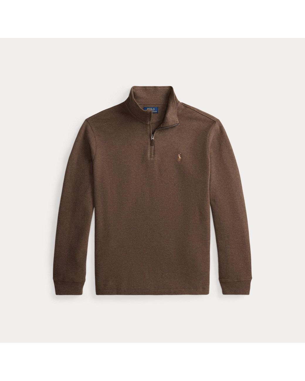 Polo Ralph Lauren Brown Estate-Rib Quarter-Zip Pullover for men