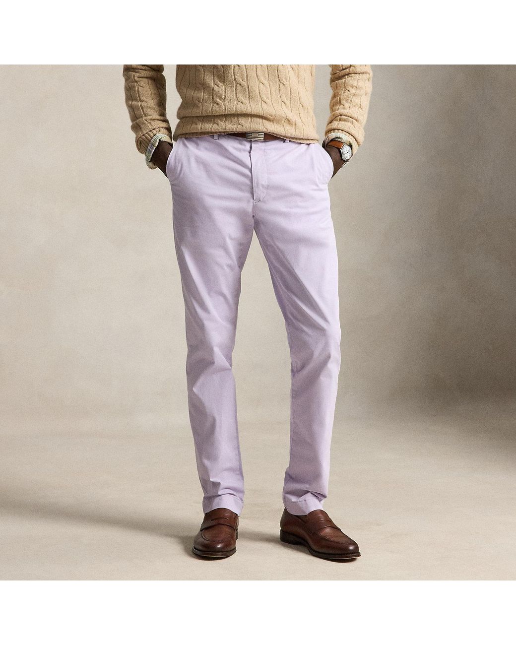 Polo Ralph Lauren Purple Jarrett Slim Fit Sateen Trouser for men
