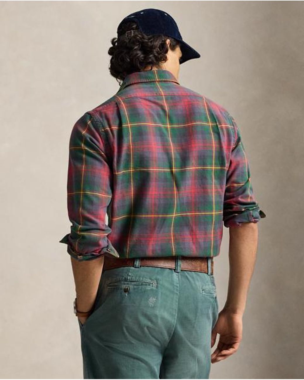 Polo Ralph Lauren Black Classic Fit Plaid Flannel Shirt for men
