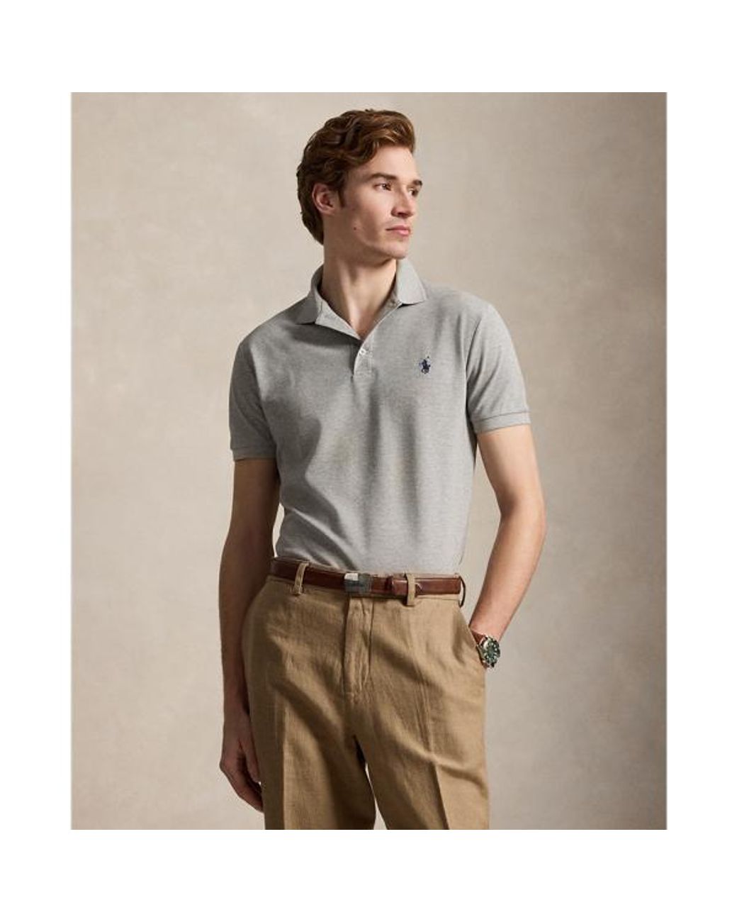 slim fit dress slacks Polo Ralph Lauren Custom Fit Linen Shirt