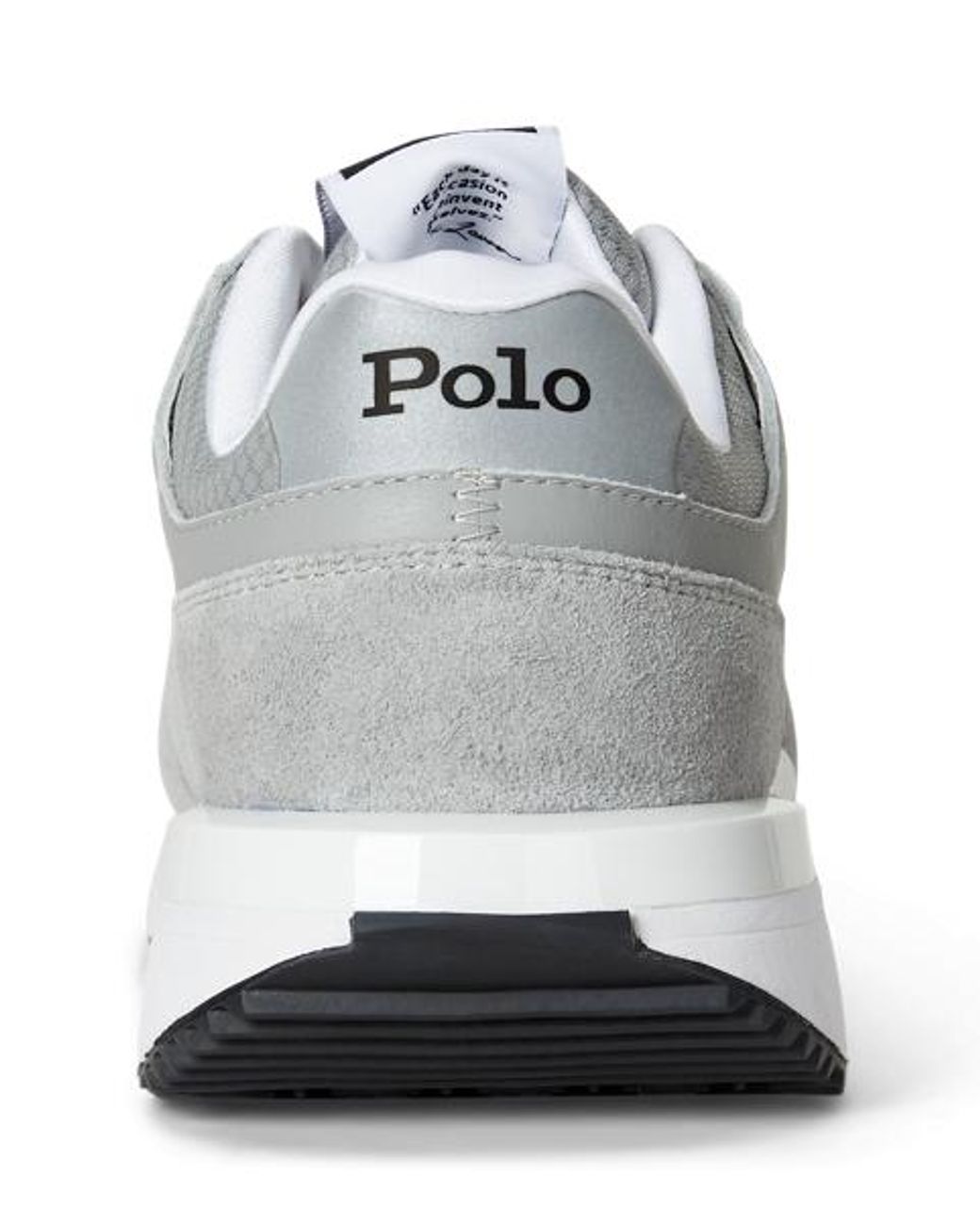 Polo Ralph Lauren White Train 89 V2 Suede-Panelled Trainer for men