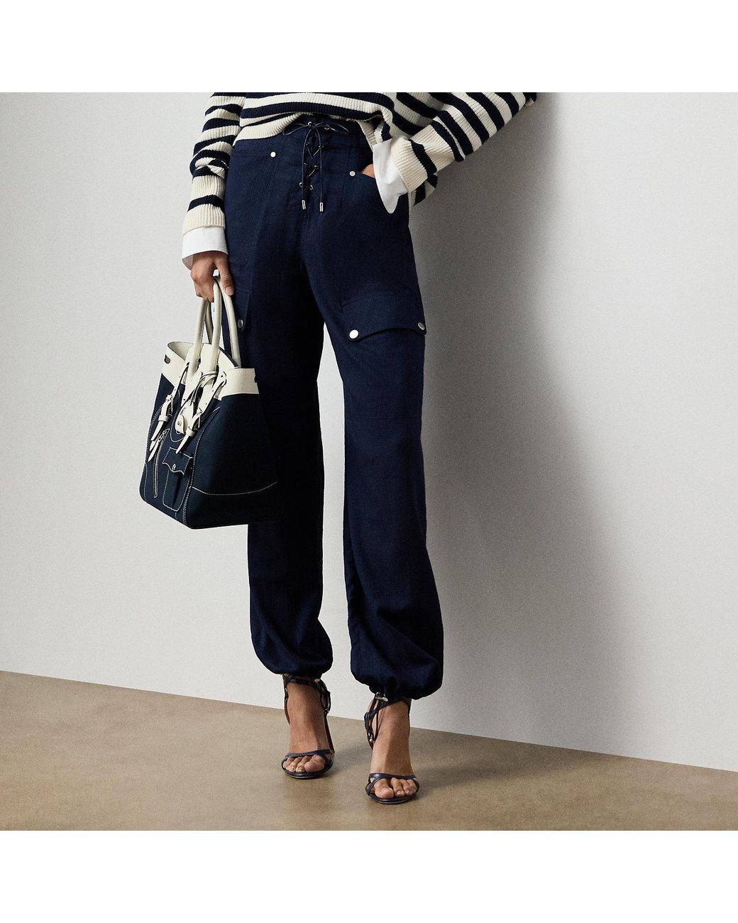 Ralph Lauren Blue Briella Ripstop Trouser