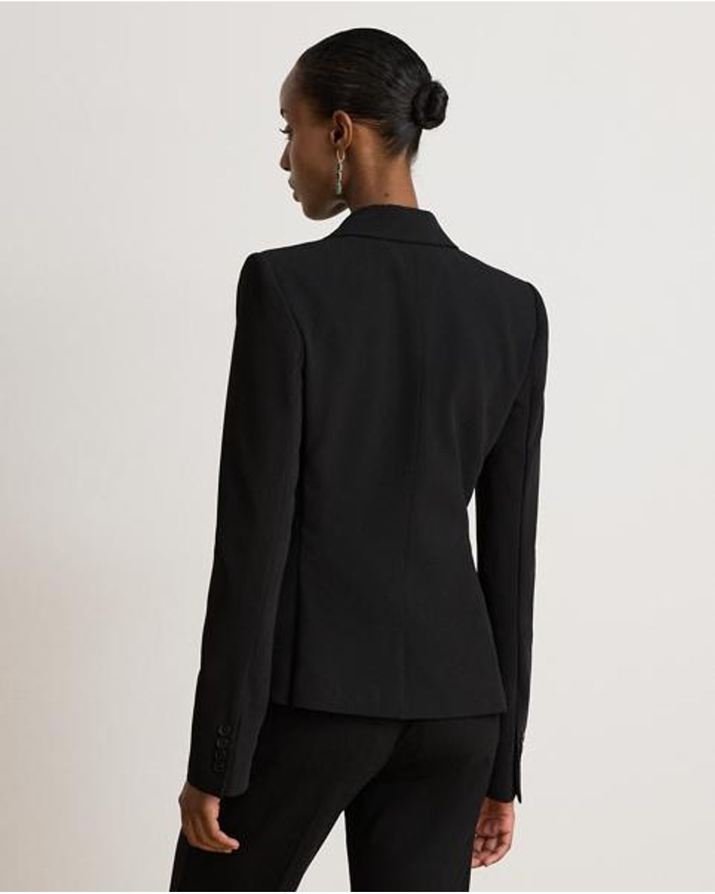 Ralph Lauren Black Stretch Crepe Blazer