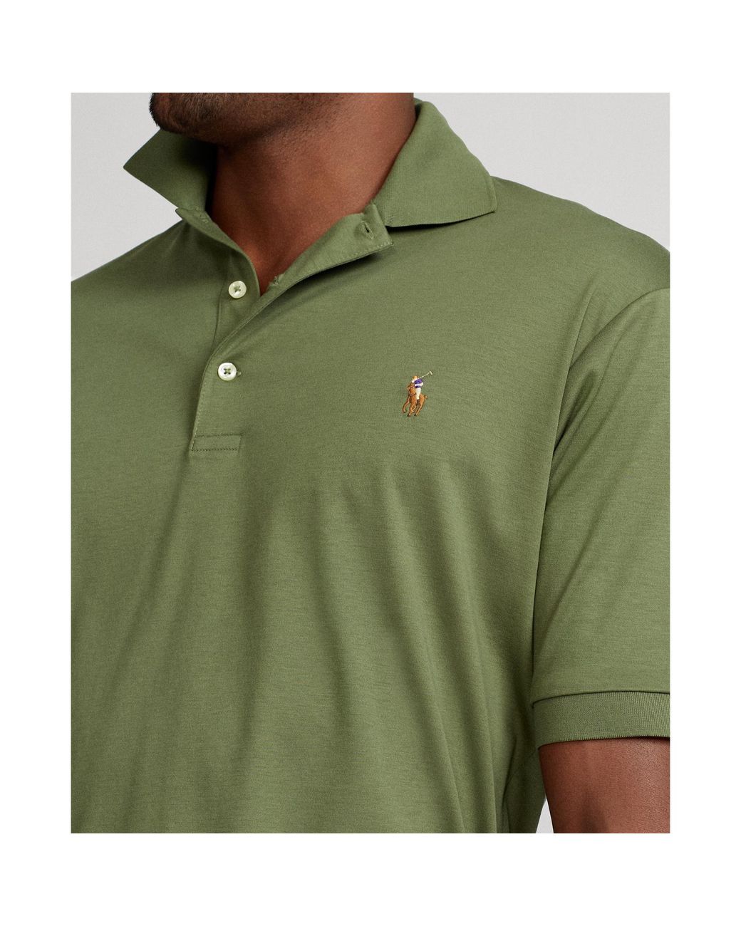 Ralph Lauren Ralph Lauren Soft Cotton Polo Shirt in Army Olive (Green) for  Men | Lyst
